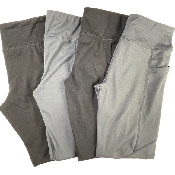 32 Degrees Other - 32 Degrees Kids L 14/16 Heat Leggings 4 Pack Black Gray Thermal Pockets
